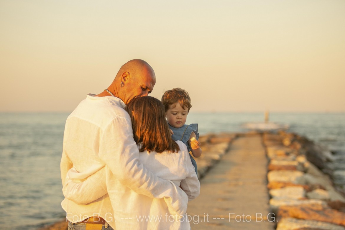 Servizio Fotografico al mare al Tramonto