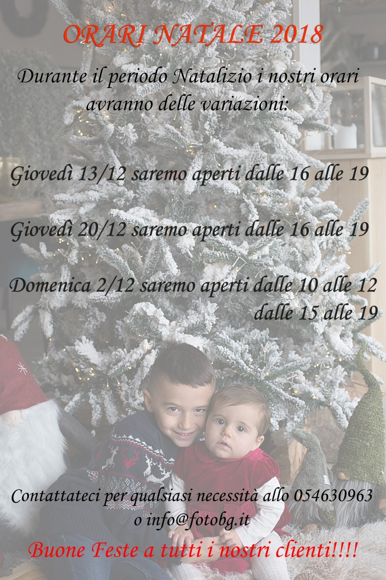Orari Natale 2018